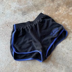 Brandy Melville One Size Blue and Black Sweatpants Shorts Gym Pant Small